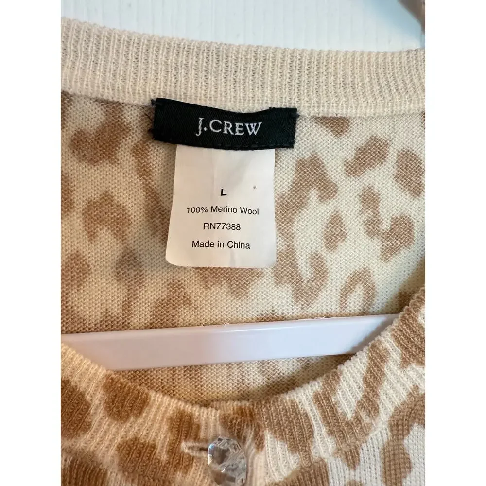 J. CREW 100% Merino Wool Soft Button up cardigan sweater - size Large